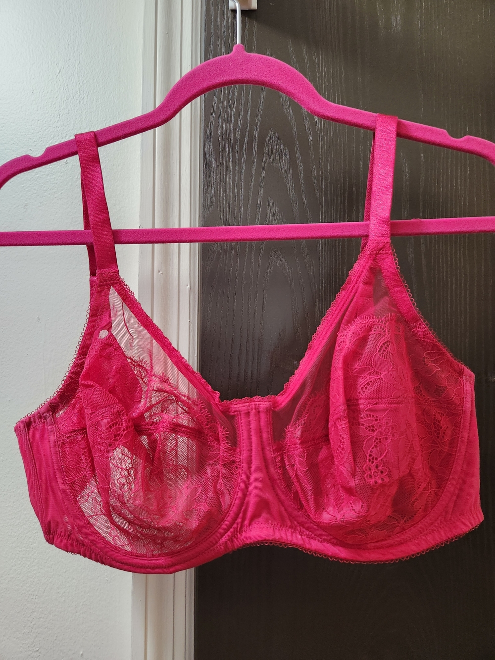 Wacoal Red Lace Unlined Underwire Bra